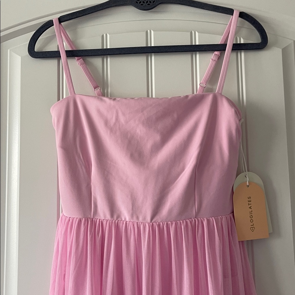 Blogilates Pink Tiered Ballerina Dress Medium NWT - Picture 2 of 7